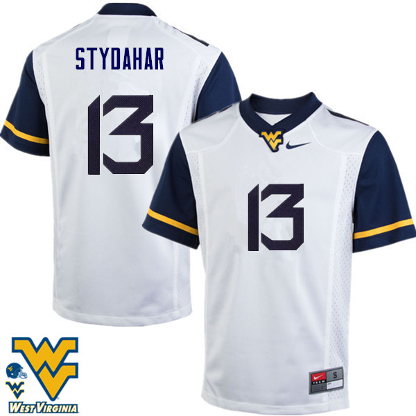 Men #13 Joe Stydahar West Virginia Mountaineers College Football Jerseys-White - Click Image to Close